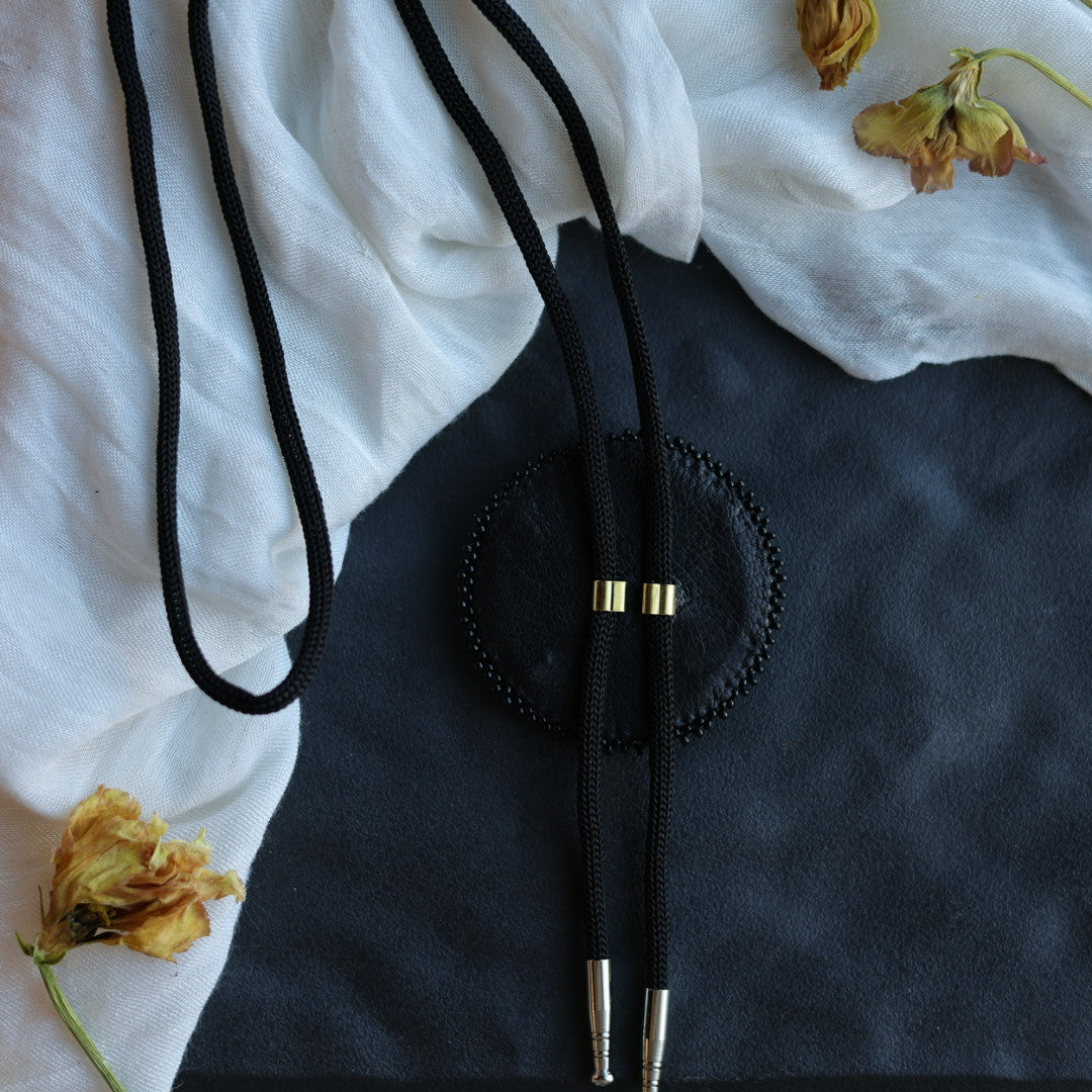 Beth Rose Designs Beaded Abalone Bolo Tie