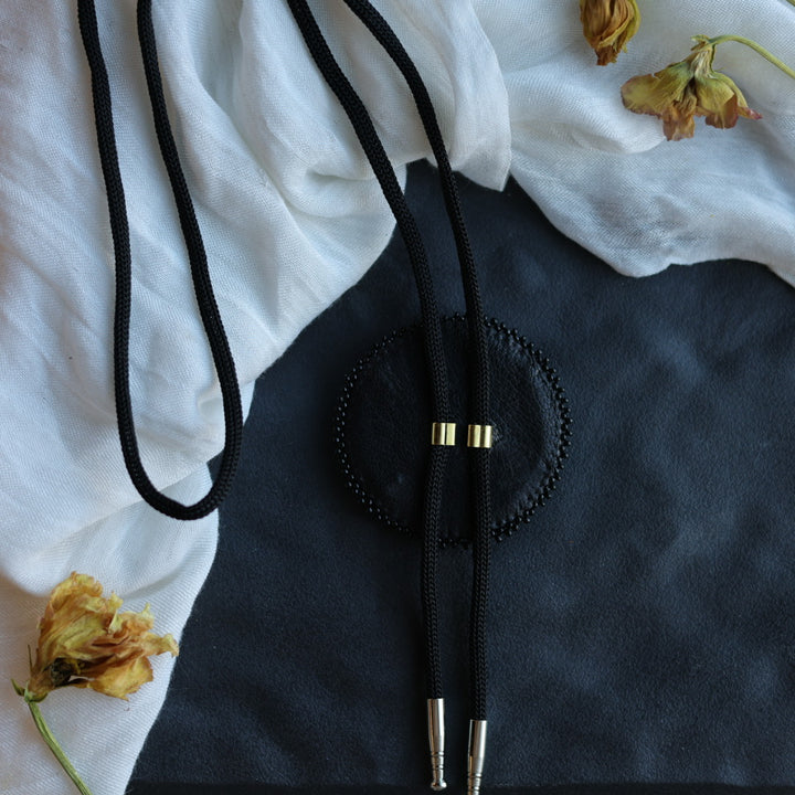 Beth Rose Designs Beaded Abalone Bolo Tie