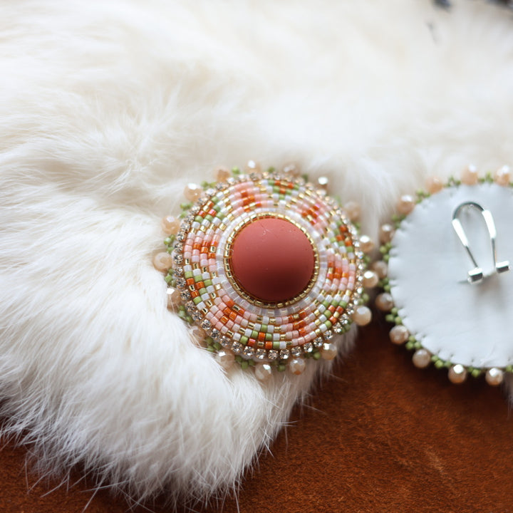 Faye's Beadiful Creations Round Beaded Burst Earrings