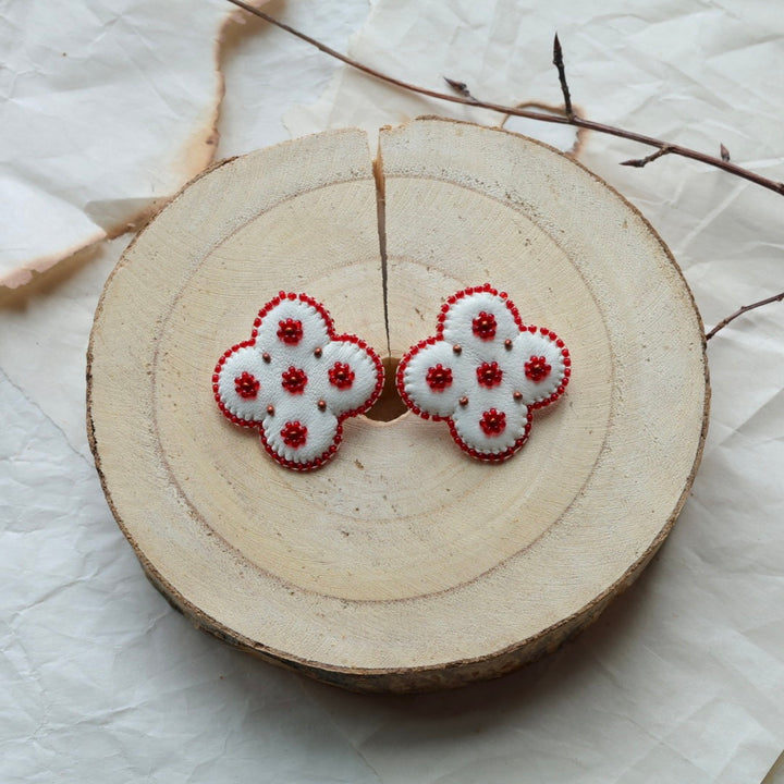 Windy North Designs Beaded Flower Earrings