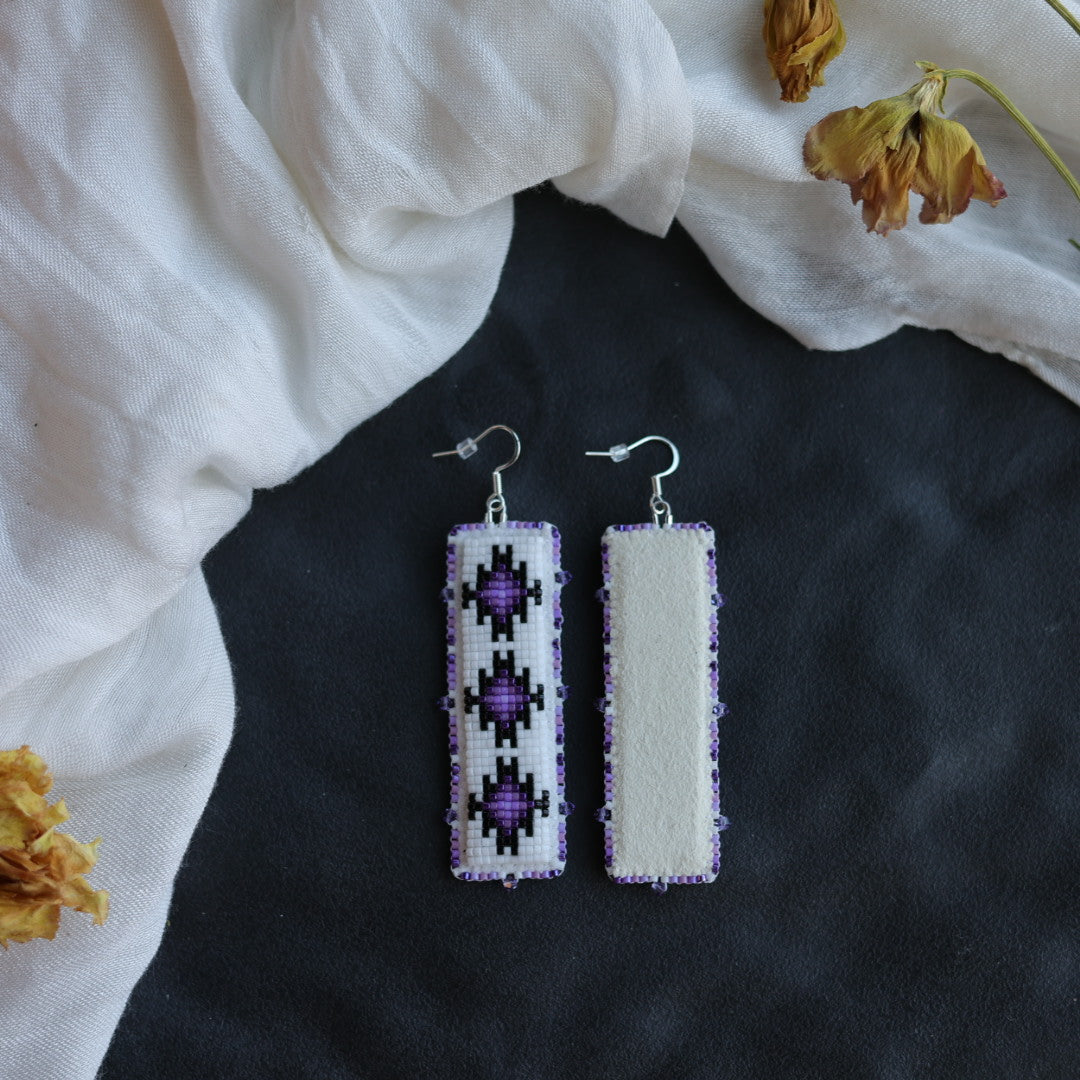Beth Rose Designs Long Loomed Drop Earrings