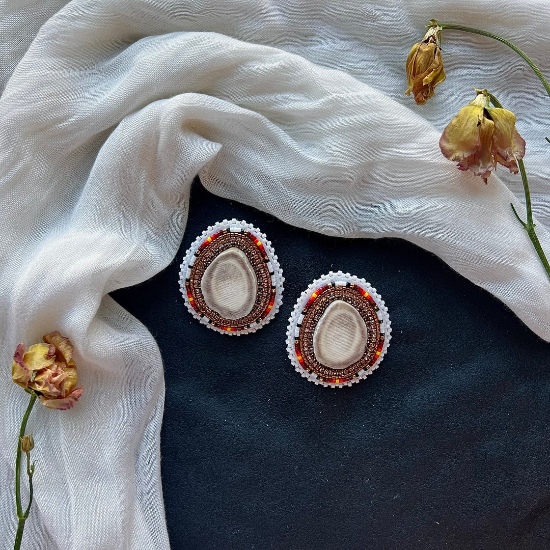 Beth Rose Designs Fire & Antler Beaded Earrings