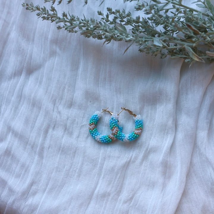 Prairie Beads Small Peyote Hoops