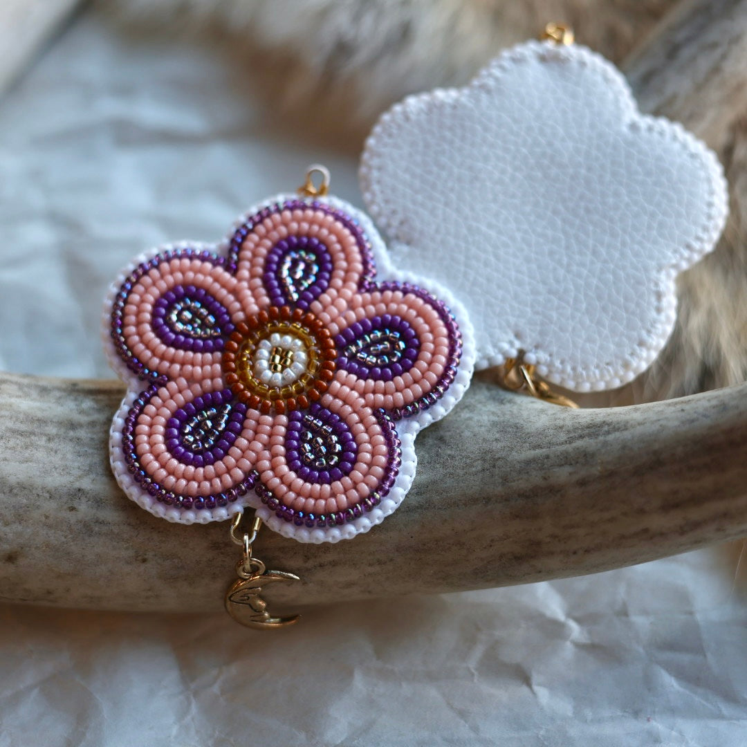 Keegan W. Five Petal Flower Charm Earrings