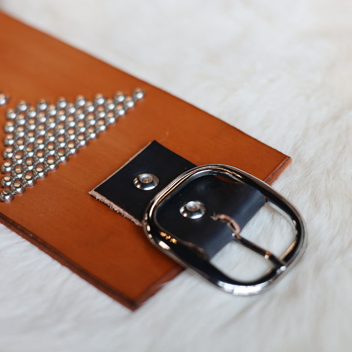 Iskotew Pahkekin 42" Bison Brown Leather Belt