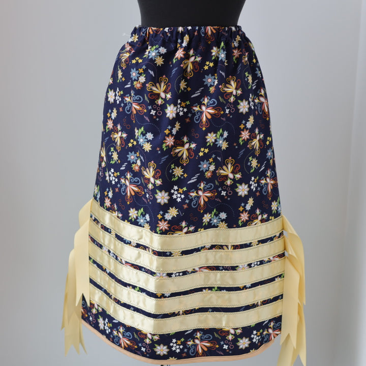 Vi's CREE-ations Pale Floral Ribbon Skirt