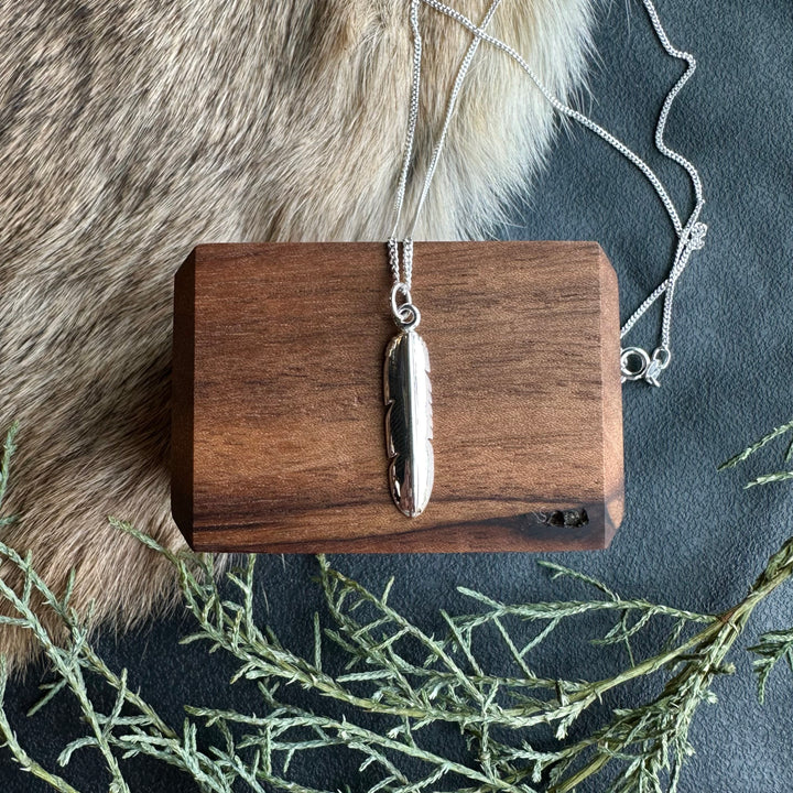 Eagle Feather Pendant & Earrings by Medicine Bear Arts