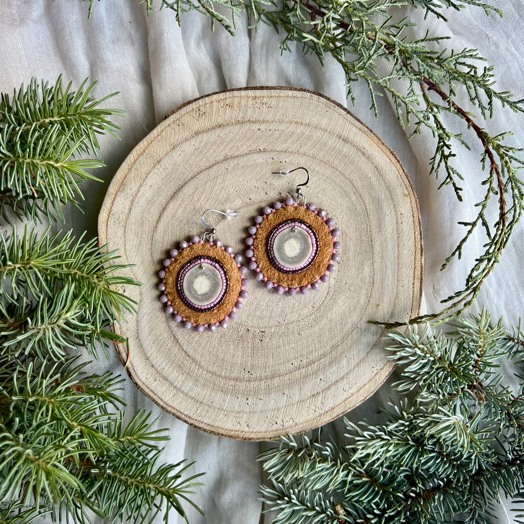 Boreal Forest Beads Beaded Antler Earrings