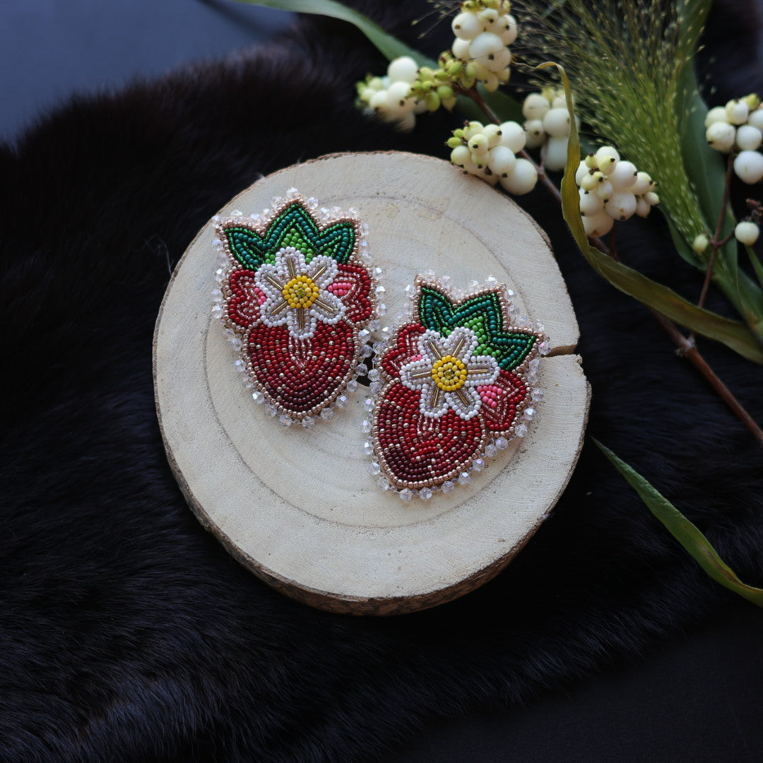Ironstar Co. Strawberry Beaded Earrings