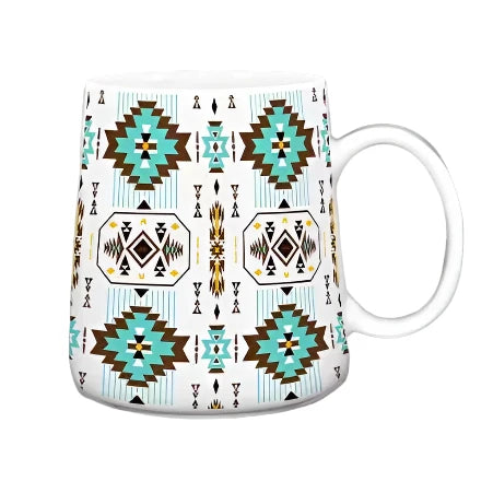 Keya Aztec White 4 Piece Mug Set