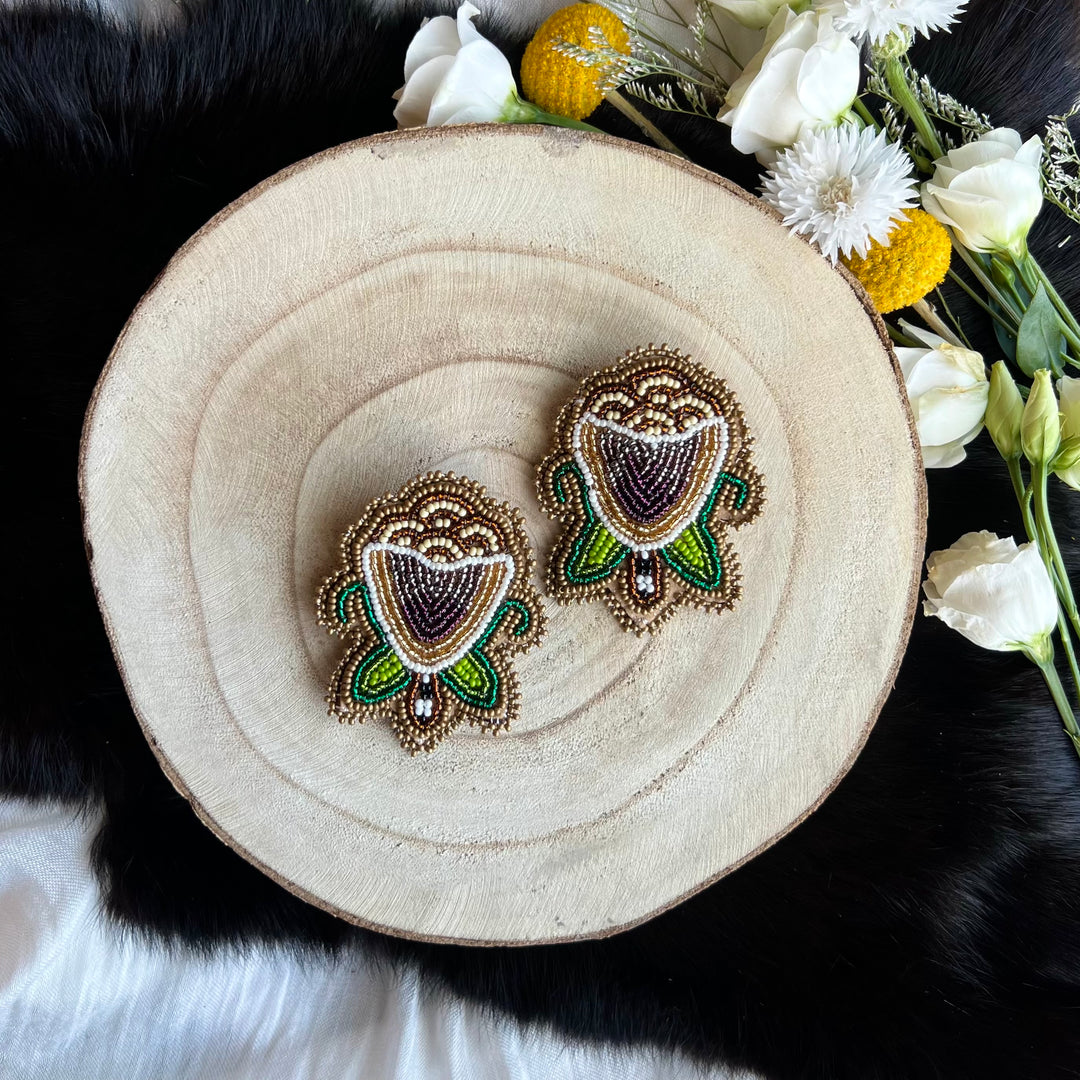 Ironstar Co. Blossoming Floral Beaded Earrings