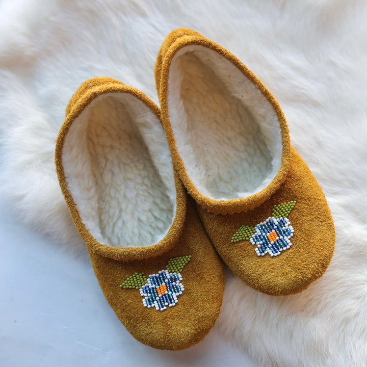 T. Sullivan Youth Blue Flower Ballerina Slipper
