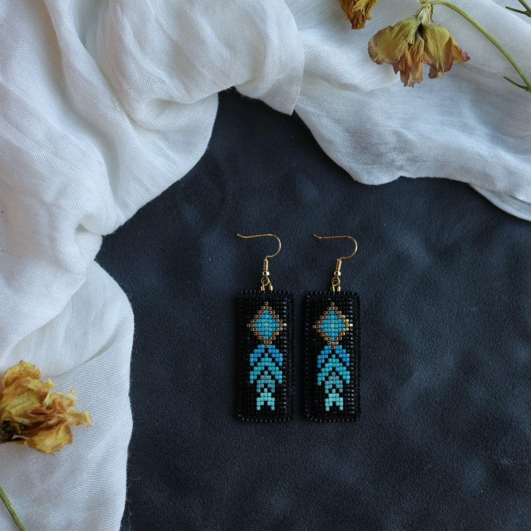 Beth Rose Designs Rectangle Loomed Drop Earrings