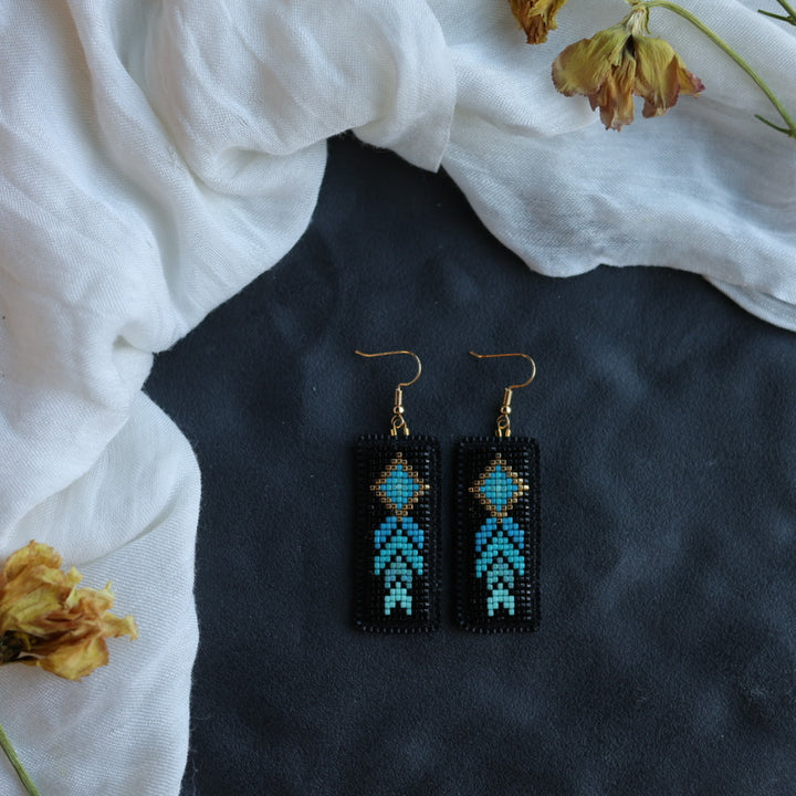 Beth Rose Designs Rectangle Loomed Drop Earrings