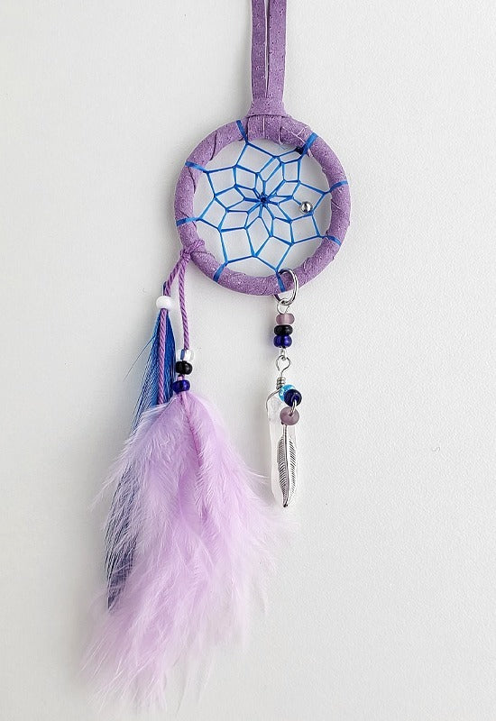 Monague 1.5" Magical Lavender Dreamcatcher w/Quartz Crystal
