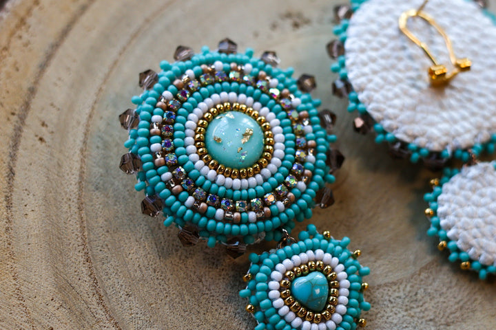 Nikki P. 24Kt Turquoise Earrings