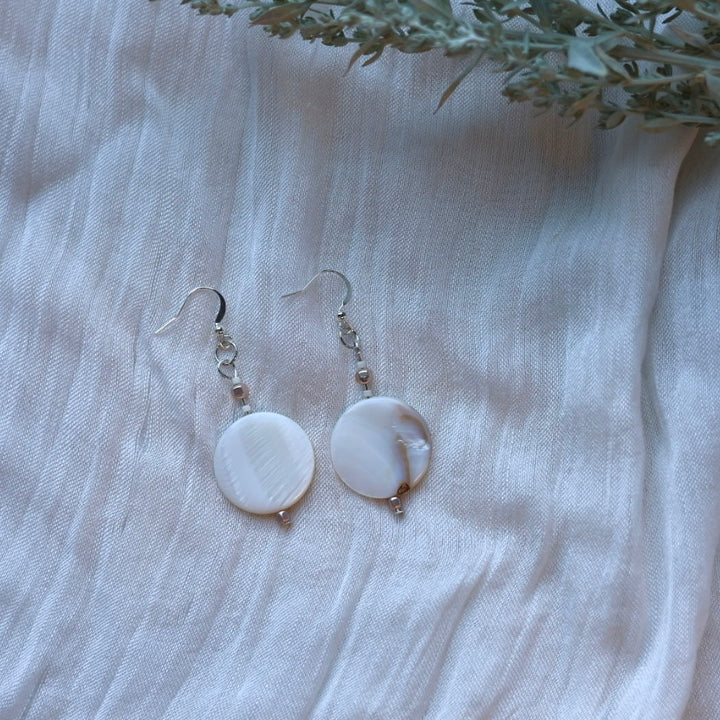 Prairie Beads Mother of Pearl Drop Earrings