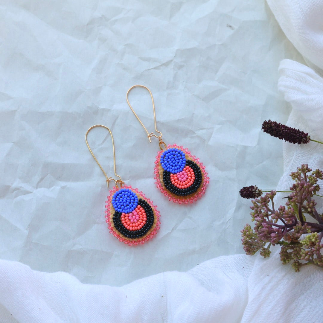 Deneyounen Designs Pink Flower Petal Earrings