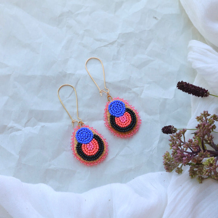 Deneyounen Designs Pink Flower Petal Earrings