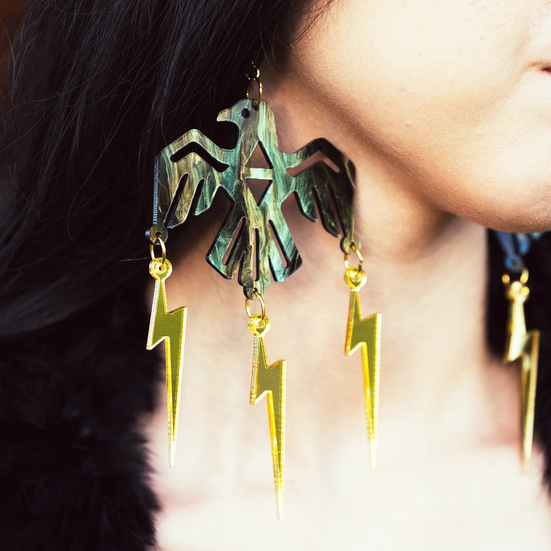 SACRD THNDR Thunderbirds Earrings