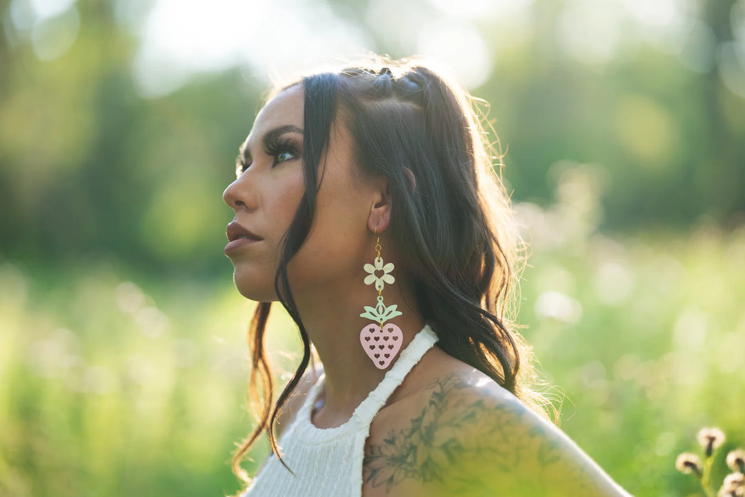 SACRD THNDR The Heart Berry Earrings