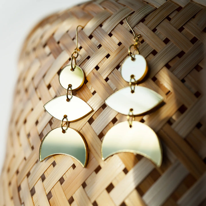 SACRD THNDR Mini Moon Earrings