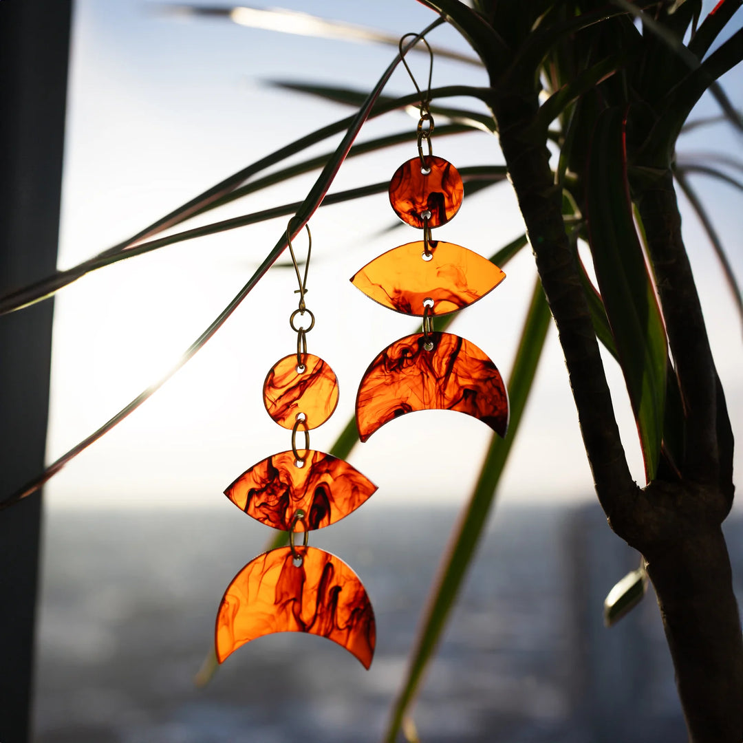 SACRD THNDR Mini Moon Earrings