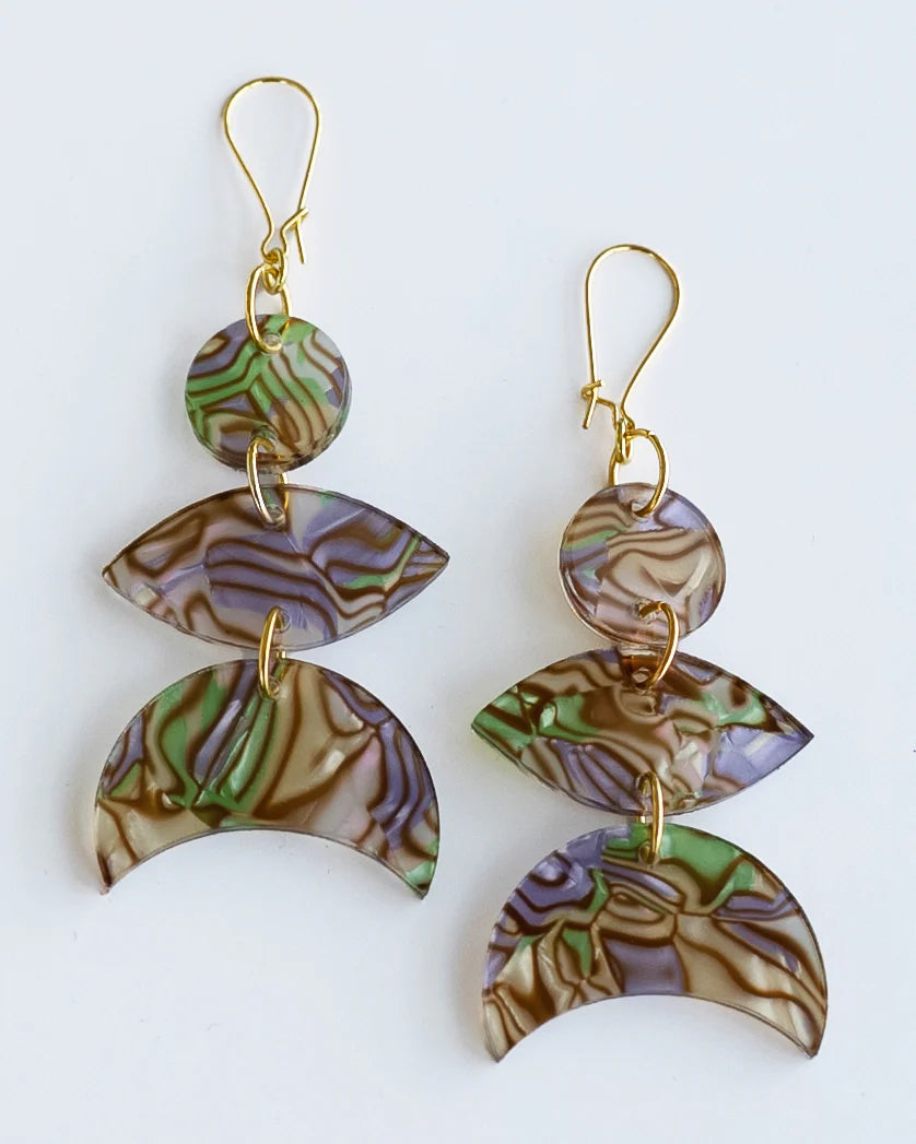 SACRD THNDR Mini Moon Earrings