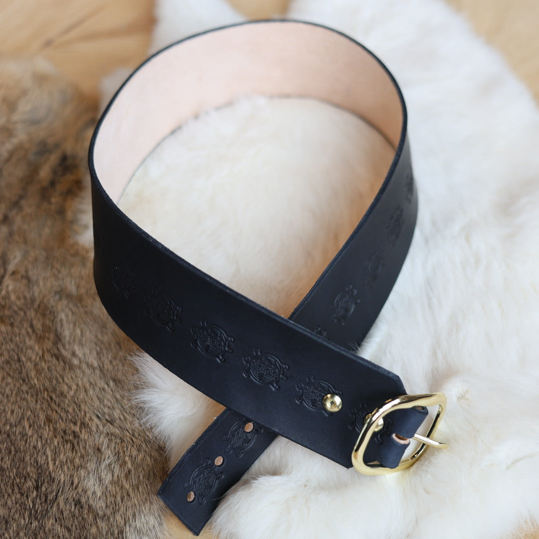 Iskotew Pahkekin Everyday 32" Turtle Stamped Leather Belt