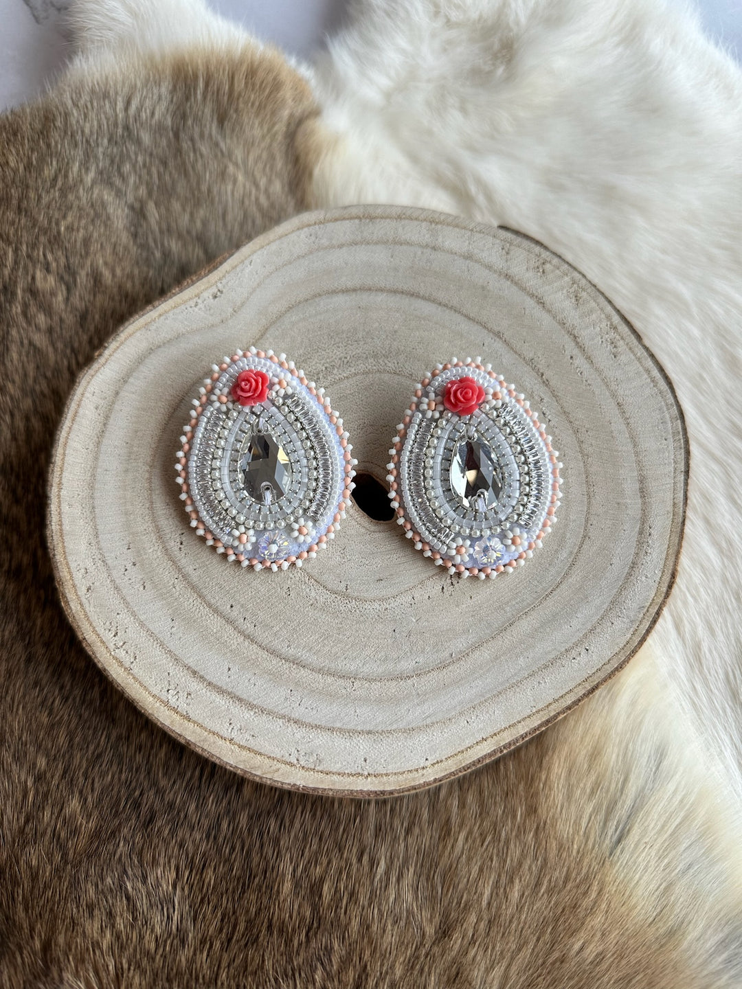 Beth Rose Designs Floral Teardrop Earrings