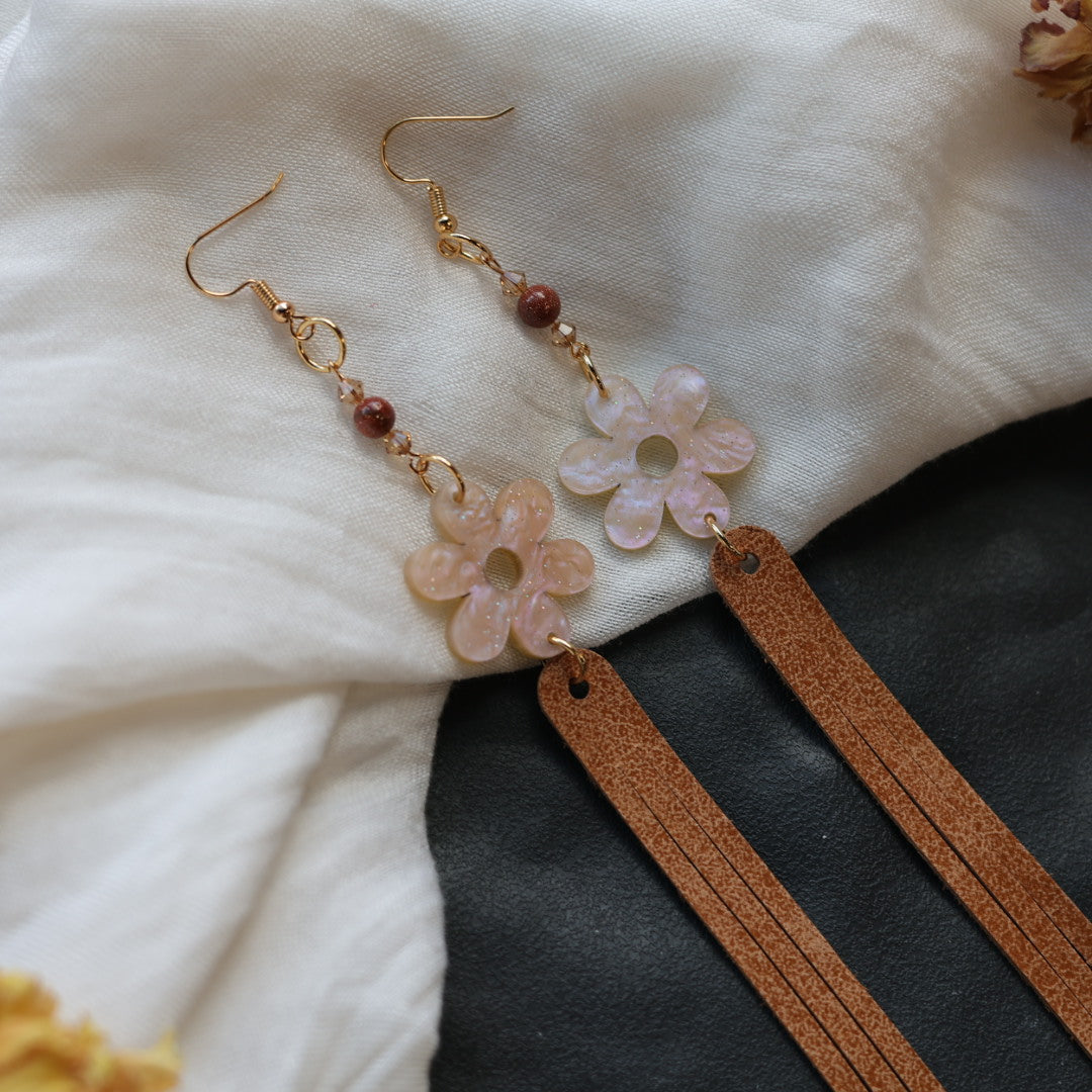 Beth Rose Designs Acrylic & Fringe Earrings- Variety