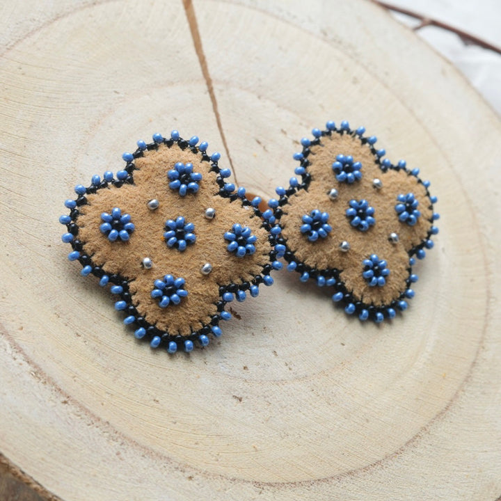 Windy North Designs Beaded Flower Earrings