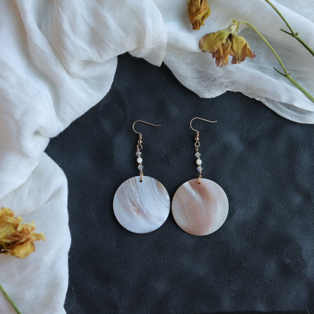 Beth Rose Designs Simple Shell Drop Earrings