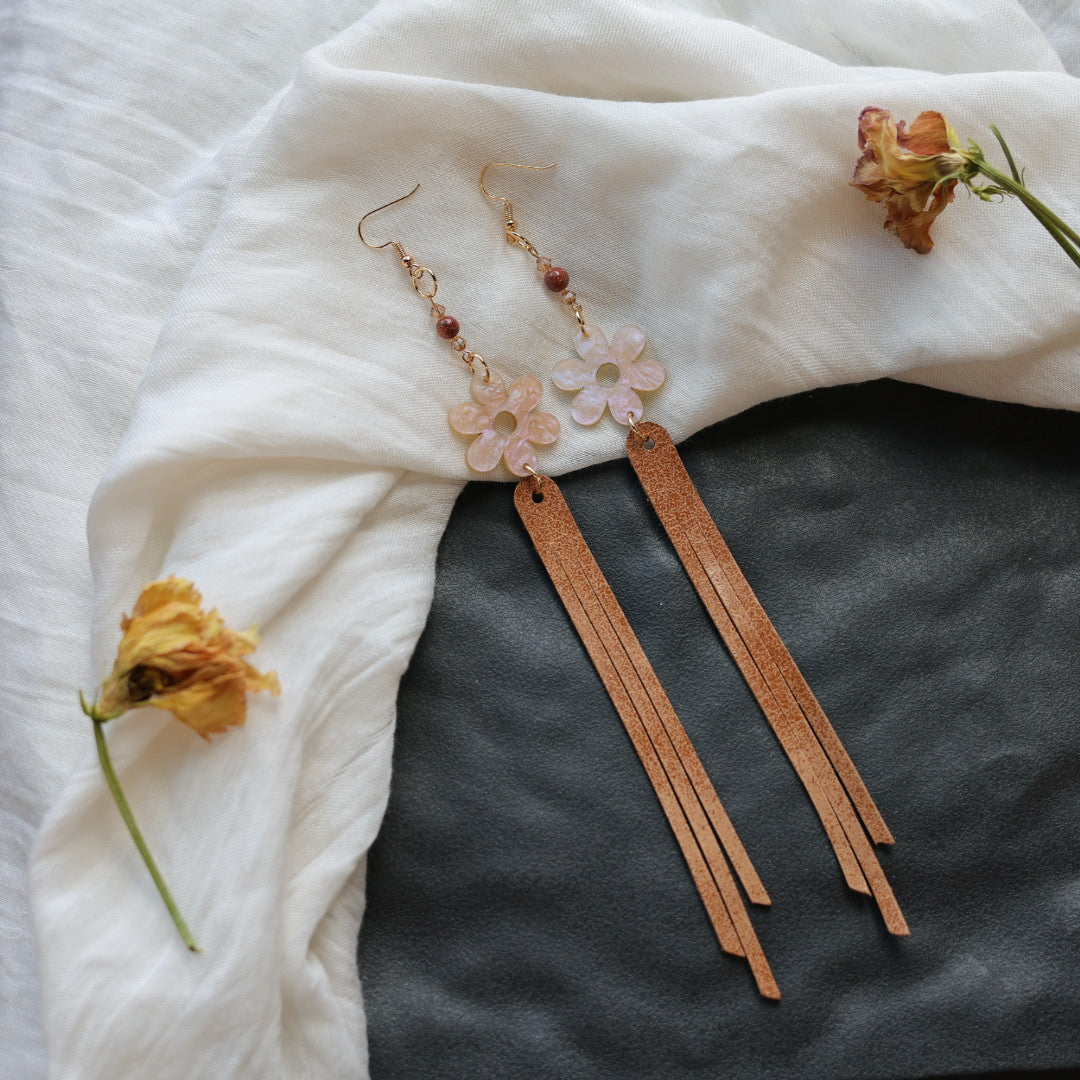 Beth Rose Designs Acrylic & Fringe Earrings- Variety