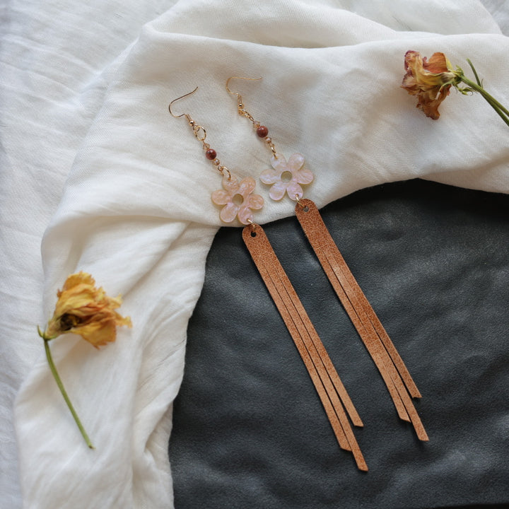 Beth Rose Designs Acrylic & Fringe Earrings- Variety