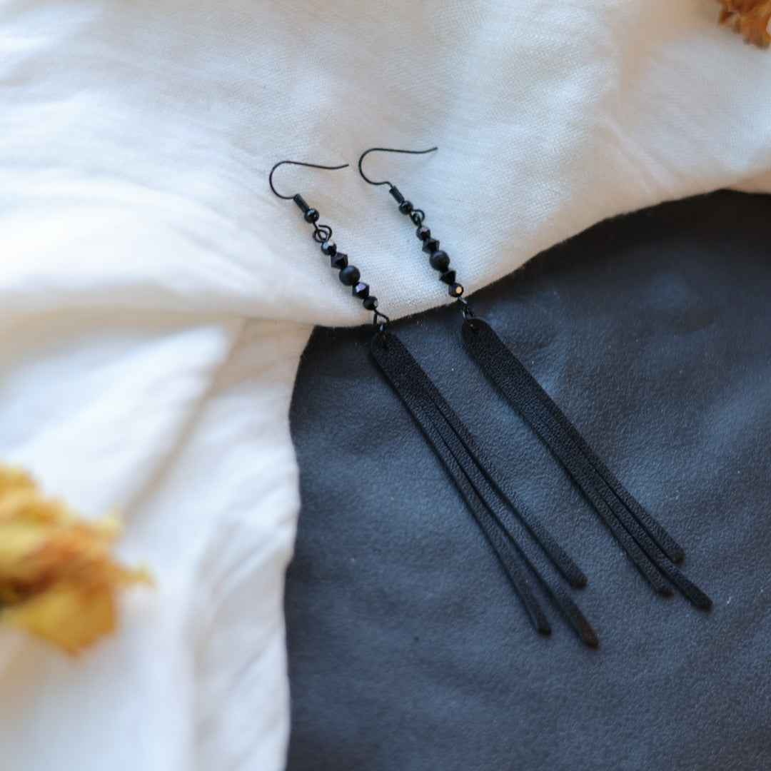 Beth Rose Designs Leather Fringe Earrings - Variety