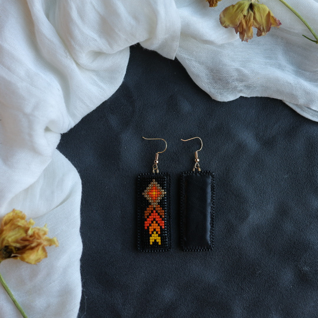 Beth Rose Designs Rectangle Loomed Drop Earrings