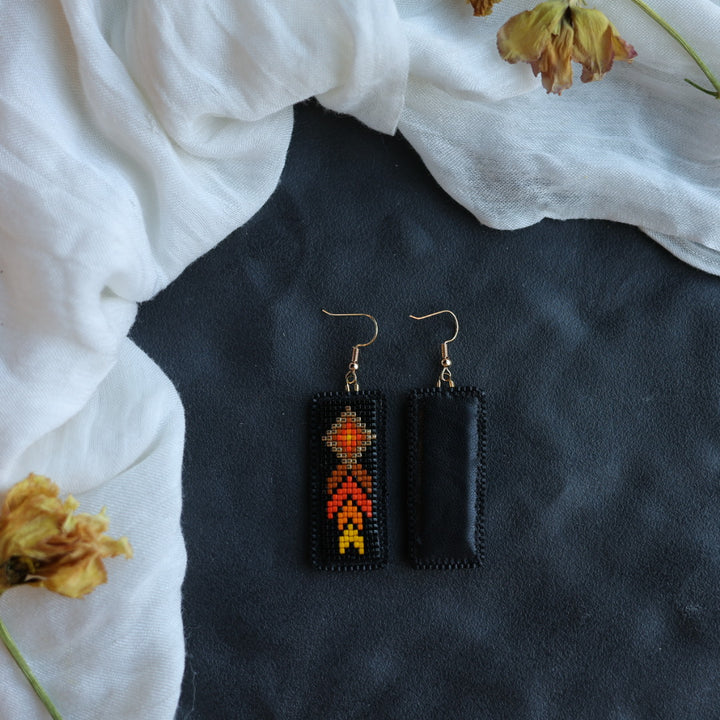 Beth Rose Designs Rectangle Loomed Drop Earrings