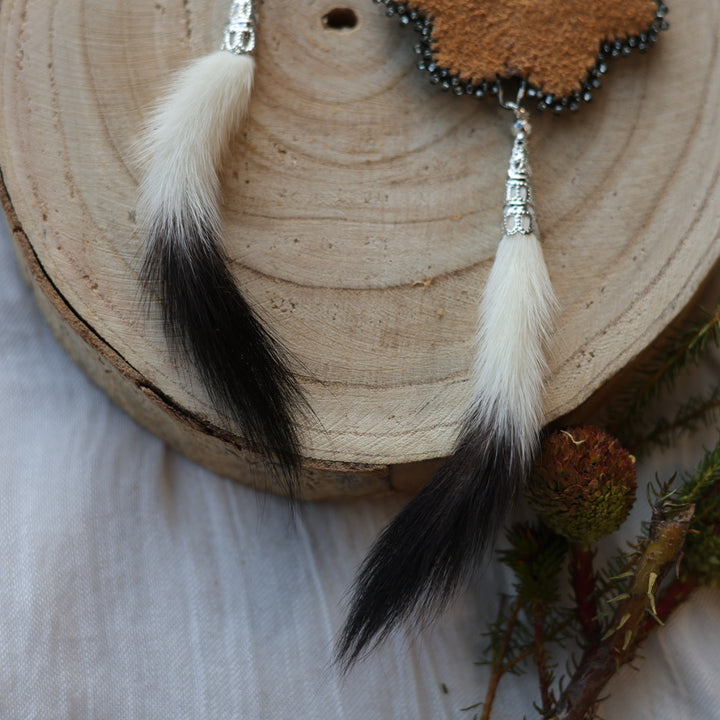 Boreal Forest Beads Floral Ermine Earrings