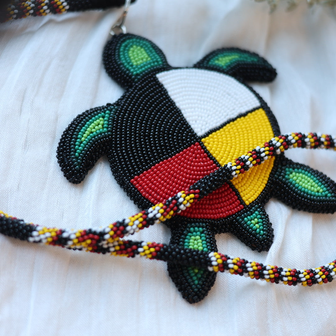 Prairie Beads Medicine Turtle Beaded Medallion