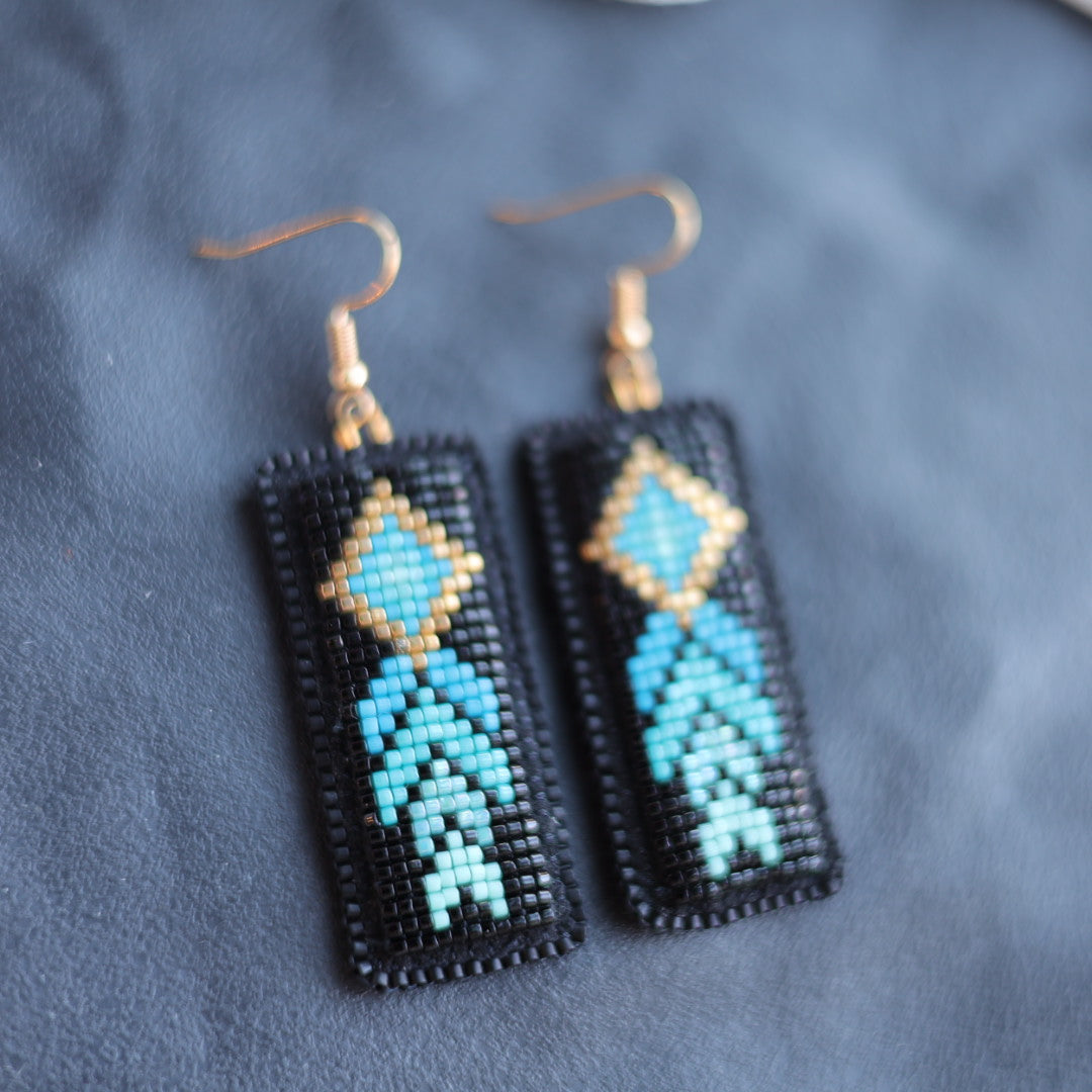 Beth Rose Designs Rectangle Loomed Drop Earrings