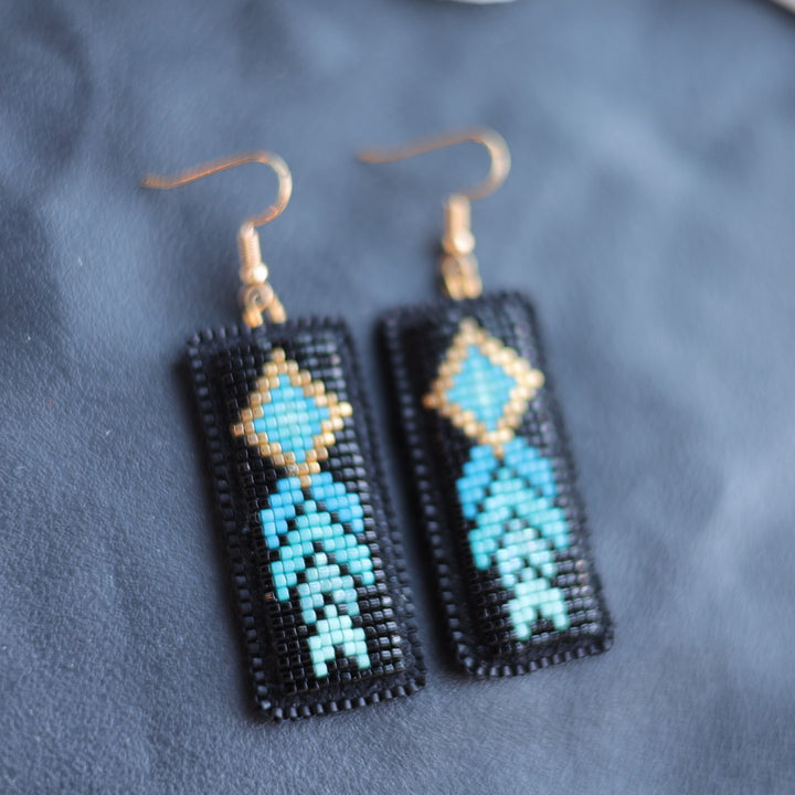 Beth Rose Designs Rectangle Loomed Drop Earrings