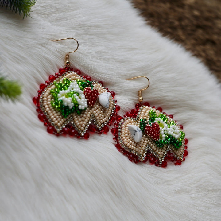 Mercedes G. Strawberry Bison Drop Earrings