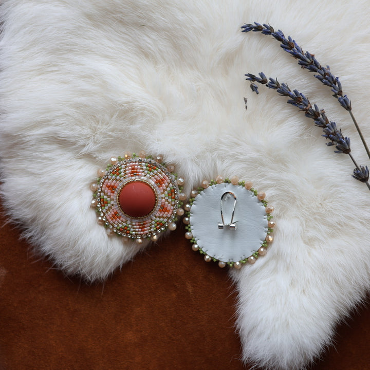 Faye's Beadiful Creations Round Beaded Burst Earrings