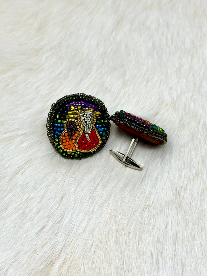 Mercedes G. MMIW & ECM Beaded Tie & Cufflinks (Consignment)