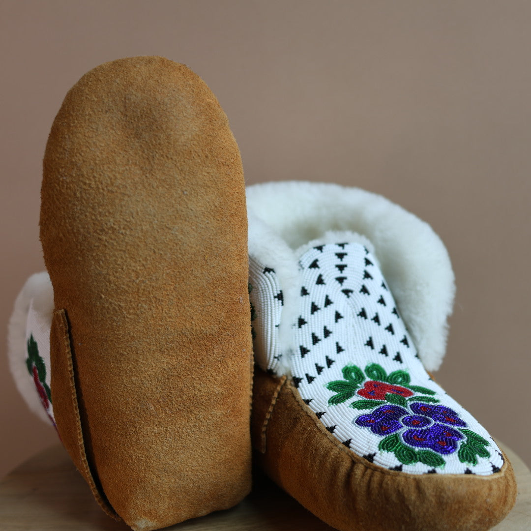 Emily J. Fully Beaded Men's High Ankle Moccasins