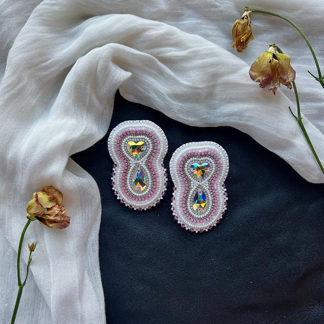 Beth Rose Designs Double Swarovski Crystal Beaded Earrings