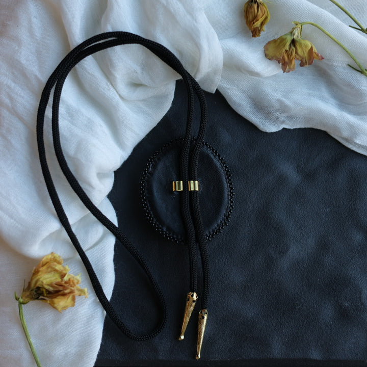 Beth Rose Designs Beaded Antler Bolo Tie