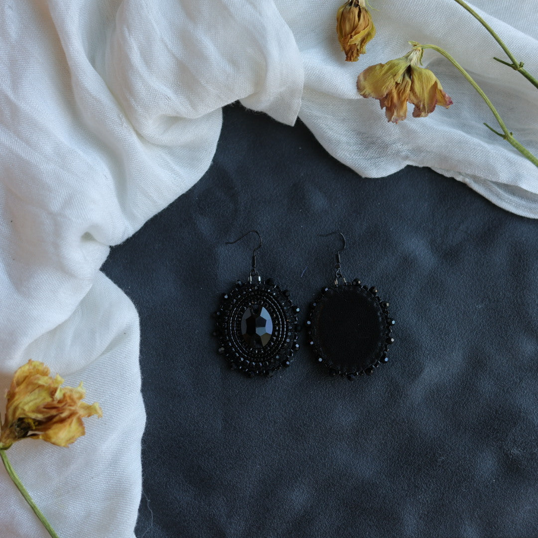Beth Rose Designs Black Drop Earrings
