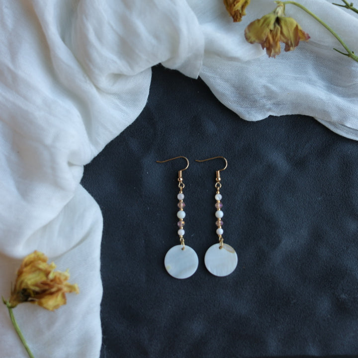 Beth Rose Designs Simple Shell Drop Earrings